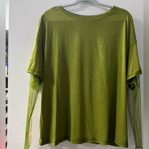 Green Long Sleeve Top